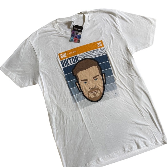 NWT NASHVILLE PREDATORS / VIKTOR ARVIDSSON WHITE GRAPHIC SHORT SLEEVE T-SHIRT - Picture 2 of 7